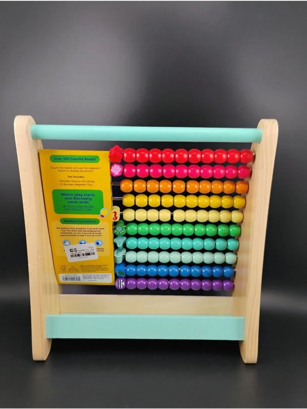 Gigglescape Counting Toy Wooden Abacus With Number Magnets